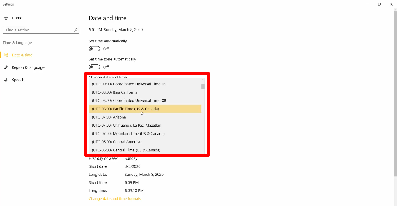How to change the time and date on your computer